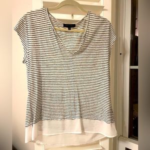 Casual, black and white cotton top